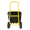 thumbnail image 5 of Dual Wheel Wheelbarrow, Heavy Duty Garden Cart, Utility Cart with 2 10-inch Pneumatic Wheels, for Outdoor Lawn Yard Farm Ranch, Yellow+Black, 5 of 9