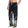 thumbnail image 2 of Balery Astronaut Standing In The Moon print Men's Pajama Pants,Ultra Lightweight Pjs,Lounge Pant-X-Large, 2 of 9