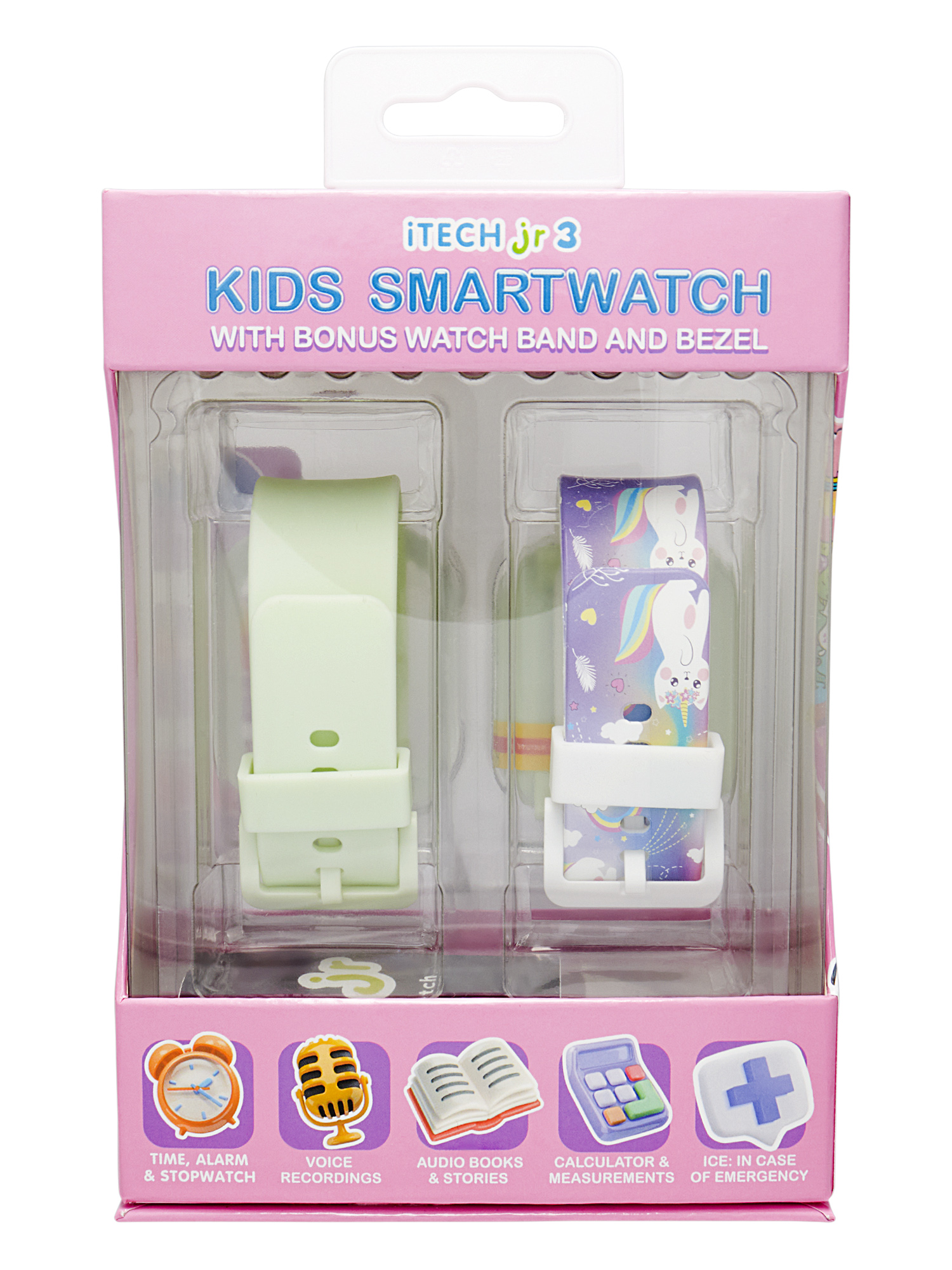 Itech Junior Kids Girls Caticorn Bluetooth Enabled Smartwatch with Interchangeable Straps and Bezels