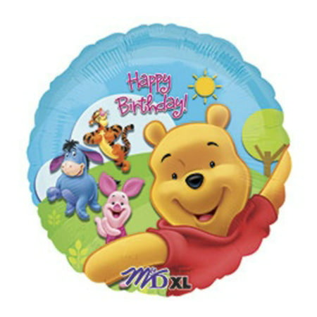 Pooh and Friends 18 inch Happy Birthday Mylar