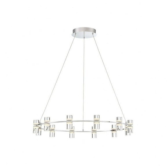 Contemporary Medium Led Chandelier with Clear Acrylic 4 inches Chandeliers Bailey Street Home 79-Bel-2772700
