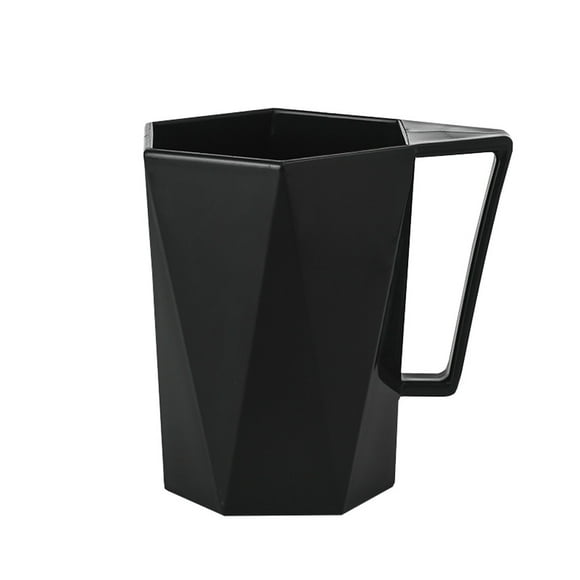 Novelty Reusable Plastic Mug, Fun Personality Milk, Juice, Lemon, Coffee & Tea Cup for Everyday Use Black