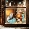 thumbnail image 2 of Autocollant Mural Flocon de Neige Renard de Noël Forêt, 2 of 6