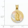 thumbnail image 2 of Beautiful 14K w/Rhodium Polished D/C Lady Of Guadalupe Circle Pendant, 2 of 2