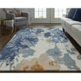 thumbnail image 3 of 2' X 3' Blue Wool Floral Tufted Handmade Area Rug, 3 of 10