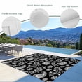 thumbnail image 3 of Black Paisley Outdoor Rug for Patio/Deck/Porch, Non-Slip Large Area Rug 5 x 8 Ft, Ethnic Vintage Floral Botanical Abstract Indoor Outdoor Rugs Washable Area Rugs, Reversible Camping Rug Carpet Runner, 3 of 8