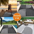 thumbnail image 7 of Kicctian Waterproof Outdoor Rug, 9x12 ft Reversible Plastic Straw Rug for Patio Lightweight Portable Camping Mat for Outside RV Beach Picnic Backyard, Black & White, 7 of 7