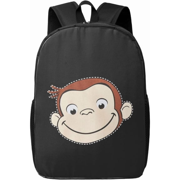 Curious George Casual Backpack Travel Laptop Bag Backpacks Large Capacity Adjustable Shoulders Bag Daypack