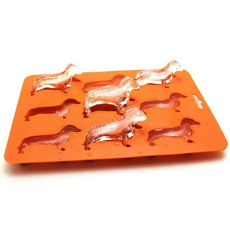 

Silicone Ice Cubes Tray Stencils 9 Cavity Easy Release Ice Stencils Ice Dog Shape Maker for Drinks