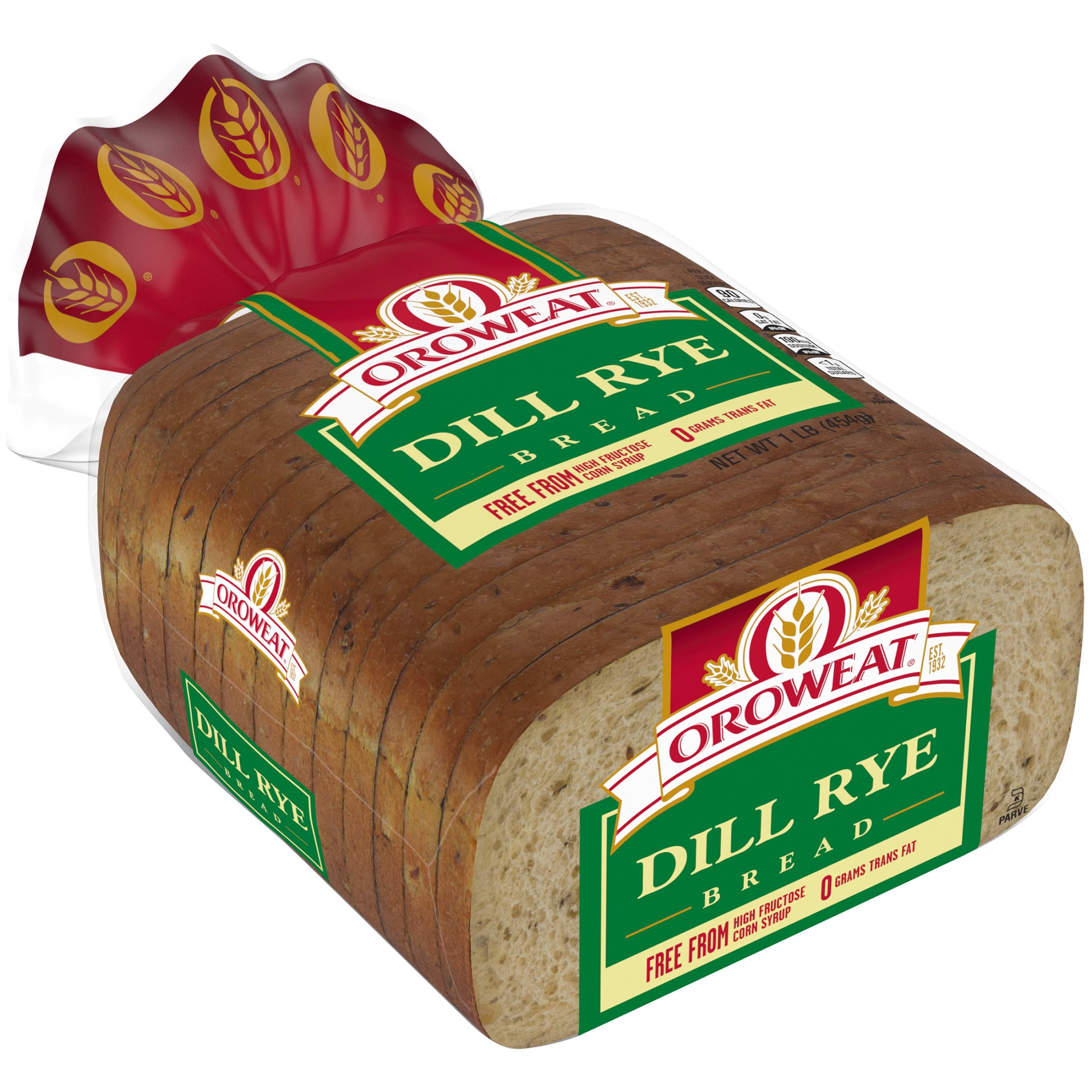 Oroweat Dill Rye Bread, 16 oz, Rye Bread, Bag