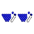 thumbnail image 4 of Sidaley Paquete de 20 tapas de tuercas de rueda de coche tapa de tornillo de buje 17-21mm llantas plateadas azul 17mm chapado azul 19 mm 2piezas, 4 of 6