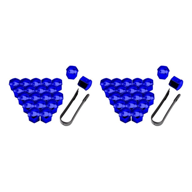 Tapa de tuerca de rueda Scienceny 20 unids/set Universal chapado azul 17mm 19mm