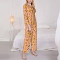thumbnail image 2 of Bingfone Womens Pajama Sets Plaid Sunflower Print,Long Sleeve Loungewear Pajamas Set-Large, 2 of 8
