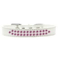 thumbnail image 7 of Dog, Puppy  Pet Fashion Collar, "Two Row Bright Pink Crystal Rimsets", 7 of 7