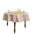 thumbnail image 3 of Serafina Home Summer Flannel Back Vinyl Tablecloths: Orange White Geometric Table Cover 52" x 90", 3 of 3