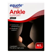 (2 pack) (2 Pack) Equate Elastic Ankle Support, M/L