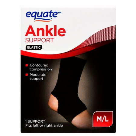 (2 Pack) Equate Elastic Ankle Support, M/L (Best Support Hose For Swollen Ankles)