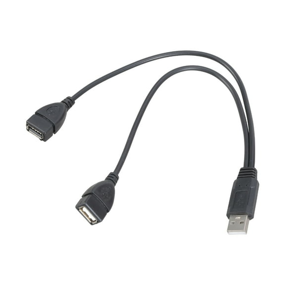 Yammee USB 2.0 Male to Double USB Female Y Splitter Cable Power Cord for Laptop Tablets