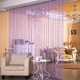 thumbnail image 1 of Yipa Sheer String Curtains Beads Thread Curtains Panels Glitter Tassel Window Drape Room Divider Fringe String Door Curtain, 1 of 10