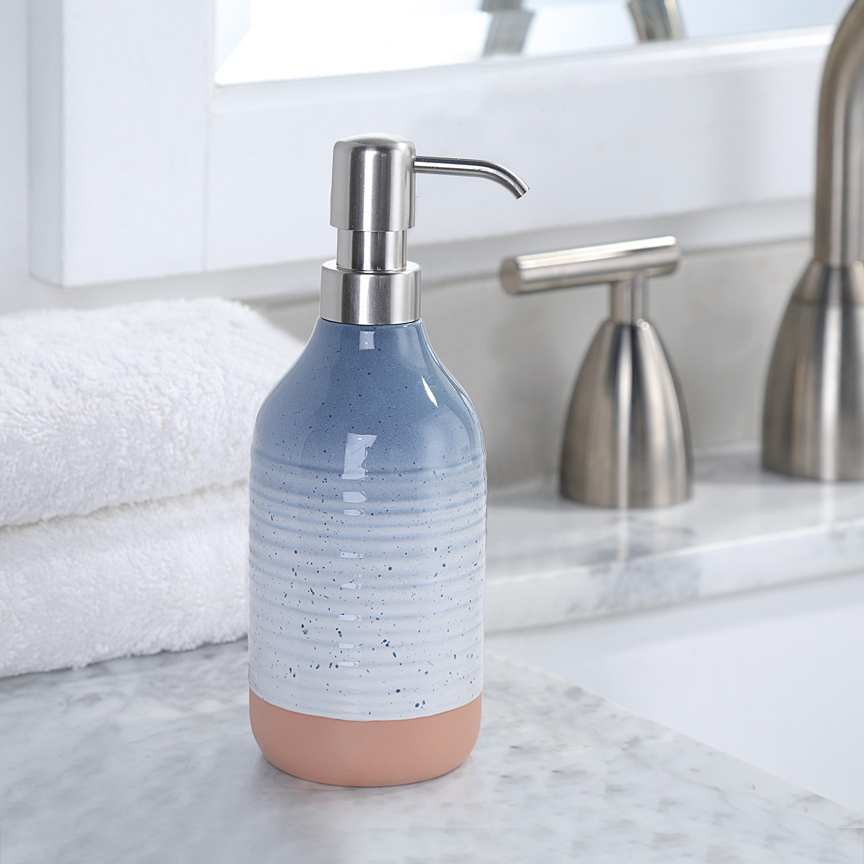 Better Homes & Gardens Ceramic Blue Ombre Soap Pump