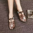 thumbnail image 6 of Ladies Sandals,Flat Sandals for Women,Summer Sandals,Womens Flat Shoes,Women's Sandals,Summer Sandals, Women's Flat Bottomed Fashion, Crystal Shoes, Transparent Beach Jelly Shoes,Silver,6.5, 6 of 7