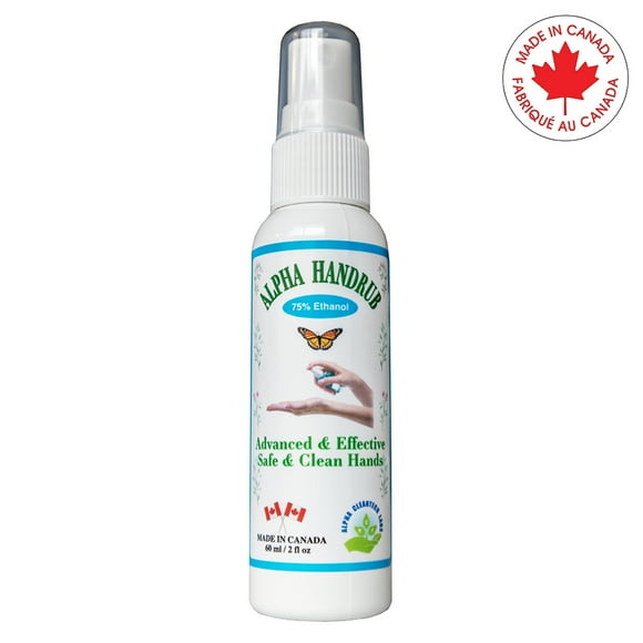 Sanitizers "Alpha Hand Rub" 12/ Pack Mist Spray LIQUID 75% Ethanol 60ml