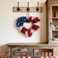 thumbnail image 6 of Independence Day Heart Decorative Wreath Hanging Red White Blue Shaped Ornament with Tassels, 6 of 8