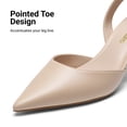 thumbnail image 4 of DREAM PAIRS Women's Slingback Kitten Low Heel Closed Toe Ankle Strap Heels Pointed Toe Strappy Pumps Shoes Party Wedding Dress Shoes, 4 of 7