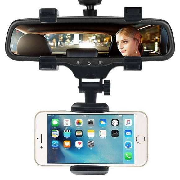 Rear View Mirror Cell Phone Holder