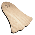 thumbnail image 2 of Krafty Supply Halloween Ghost Cutout with Score Lines. Wood Cut out 1/4"Birch 20" Tall, 2 of 3