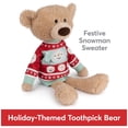 thumbnail image 2 of Oso de peluche con forma de palillo de dientes GUND de peluche con suéter navideño, 2 of 8
