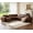 Brown, variant on Caberryne Power Recliner Sectional Couch with Speaker, Leather Corner Sofa with Storage/Cup Holders, 5-Seater L Shaped Couch with 30'' Super Wide Seat for Living Room(Black)