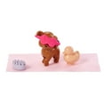 thumbnail image 6 of Barbie Self-Care Posable Doll, Blonde Spa Day Doll in Bathrobe with Puppy and Accessories, 6 of 9