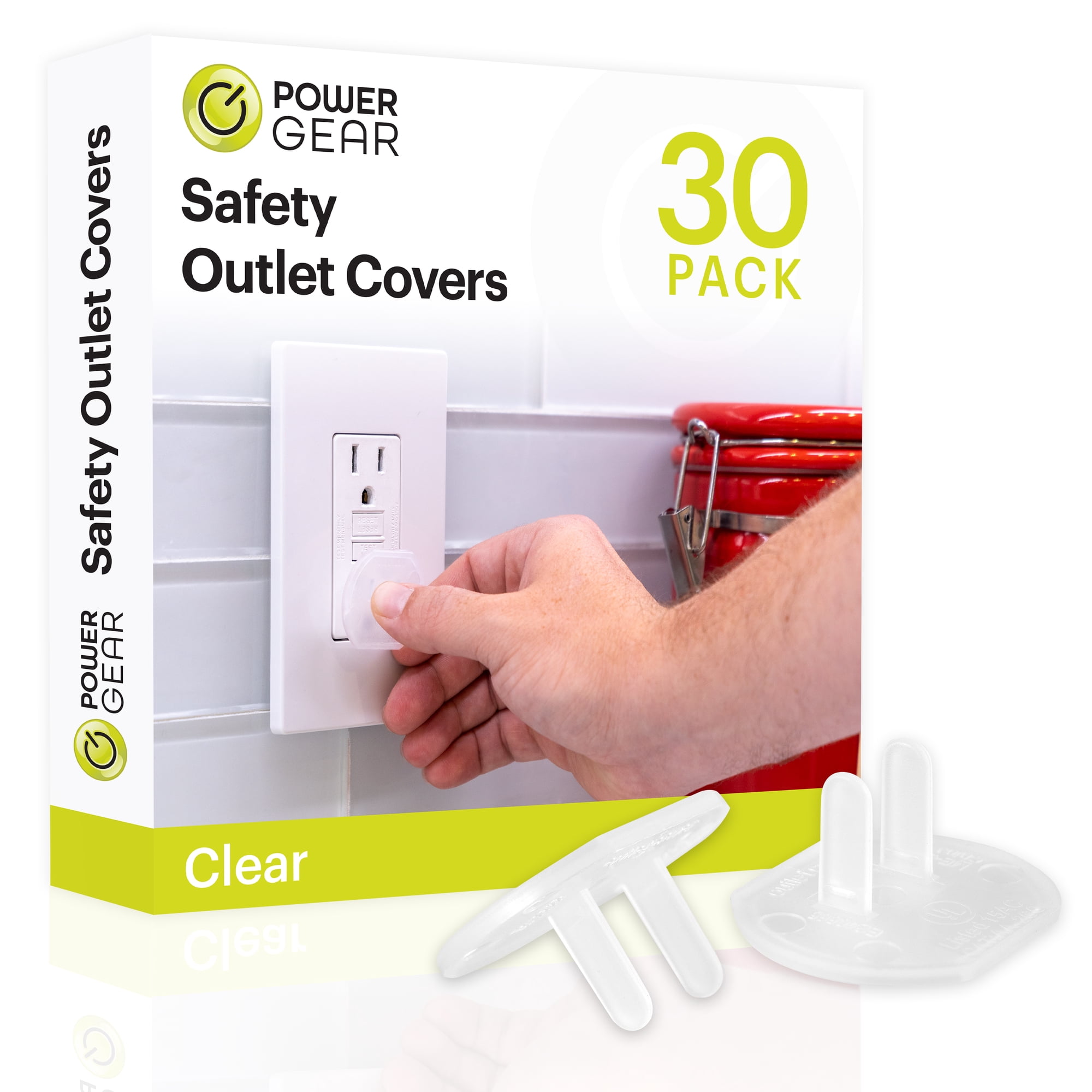 Power Gear Safety Outlet Covers, Childrens, 30 Piece, for Babyproofing