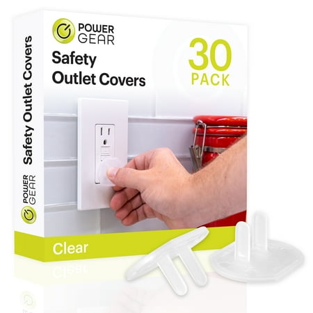Power Gear Safety Outlet Covers, Childrens, 30 Piece, for Babyproofing