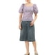 thumbnail image 2 of INSPIRAR CHIC Blusa Floral para Mujeres Cuello Cuadrado con Escote en Corazón Manga Abullonada Espalda Fruncida Top Casual Morado L, 2 of 6