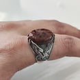 thumbnail image 5 of Mahogany Jasper Mans Ring, Natural Mahogany Jasper Ring, Eagle, Silver Jewelry, 925 Silver Ring, Birthday Gift, Heavy Mens Ring, Arabic Design, Ottoman Style Ring, Christmas, Turkey Mens Signet Ring, 5 of 8