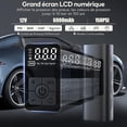 thumbnail image 2 of 6000mAh Mini Electric Air Pump, Portable Air Compressor Cordless Tire Inflator 150PSI with Digital LCD Display, Electric Bike Pump with LED Lamp for M, 2 of 5