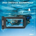 thumbnail image 2 of IPX8 Waterproof Phone Pouch Case 2Pack, Water Proof CellPhone Dry Bag for iPhone 16 15 14 13 12 11 Pro Max Plus XS, Galaxy S24 S23 4-7" Protector & Travel Essentials for Beach, Pool, Cruise-Black, 2 of 2