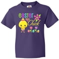 thumbnail image 3 of Inktastic Easter Chick with Eggs and Flowers Youth T-Shirt, 3 of 5