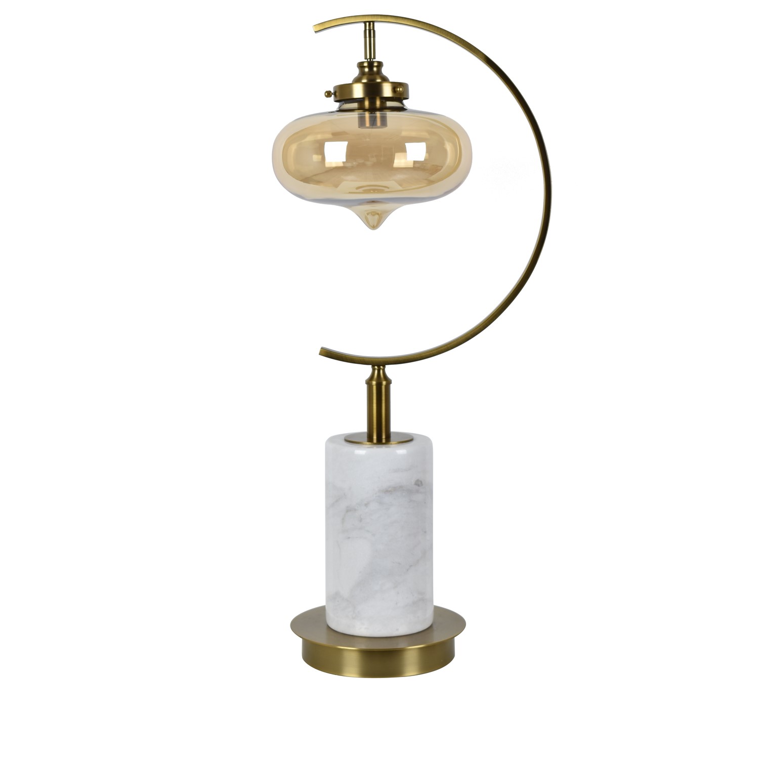 Dempsey 33.5" White Marble Table Lamp - Walmart.com ...
