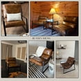thumbnail image 3 of Dayalane Modern Accent Chair, Upholstered Armchair with Metal Frame, Comfy Pu Faux Leather Lounge Chair for Living Room,Single Sofa for Bedroom, Office, Brown, 3 of 10