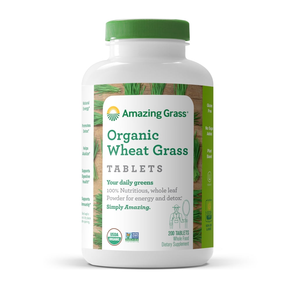 Amazing Grass Organic Wheatgrass Tablets, 200 Ct