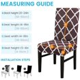 thumbnail image 3 of Juego de 6 fundas elásticas para sillas de comedor ZHAOCHENG Jacquard decorativas protectoras, 3 of 5