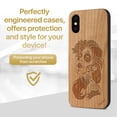 thumbnail image 2 of Case Yard Wooden Case Outside Soft TPU Silicone Slim Fit Shockproof Wood Protective Phone Cover for Girls Boys Men and Women Supports Wireless Charging Sucra Donna Day of Dead Design case for iPhone-X, 2 of 7