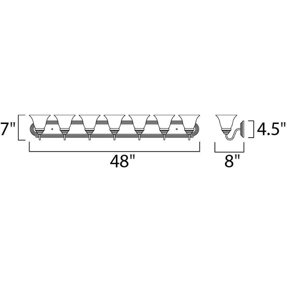 Maxim Lighting - Seven Light Bath Vanity - Bath Vanity - Essentials-7 Light