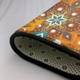 thumbnail image 6 of YFYANG 72"x48" Non-Slip Flannel Carpet Doormat, Living Room Bedroom Office Decorative Area Rugs, Indoor Orange Vintage Mandala Pattern Floor Mats, 6 of 7