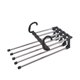 thumbnail image 1 of 1 Pcs Black Multifunctional Household Folding Trouser Rack, Wardrobe Wardrobe Storage Hanging Rack, 1 of 5