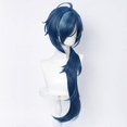 thumbnail image 4 of Blue Wavy Cosplay Wig for Game Genshin Impact Lolita Gradiente Party Harajuku Hair (Blue Kaeya) esquí esquí Gafas de esquí, 4 of 5