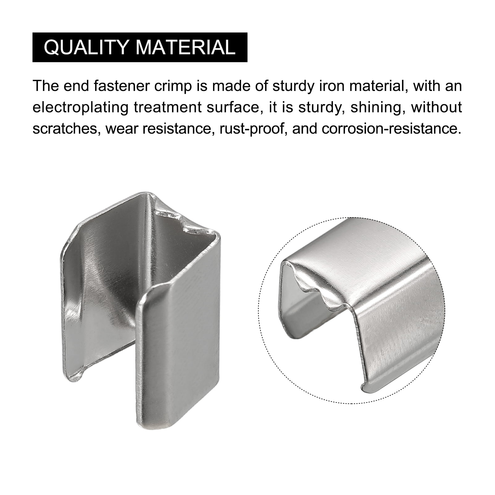Unique Bargains Fold Over Crimp Cap Ribbon Crimp Ends Clasp Tips Silver 10 x 6mm
